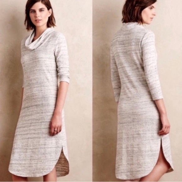 cowl neck knit dress